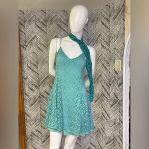 Design lab, Lord and Taylor Spaghetti strap lace dress, size large